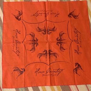 Orange Bandana with Brown Zebras Made by Horse Country